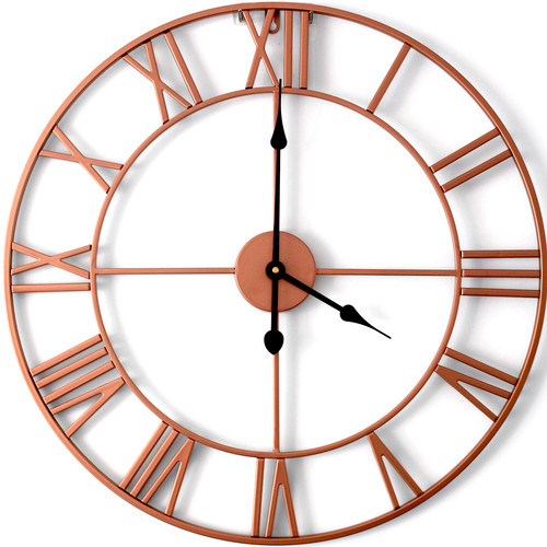 Metal wall clock - clock, large