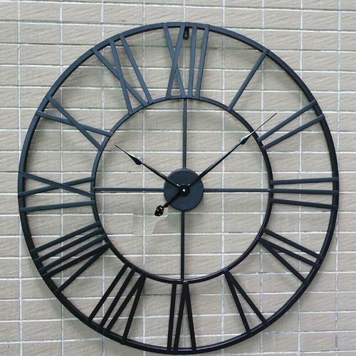 Open face round wall clock - face,