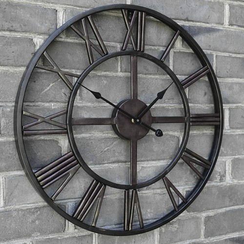 Round skeleton large clock big - clock,