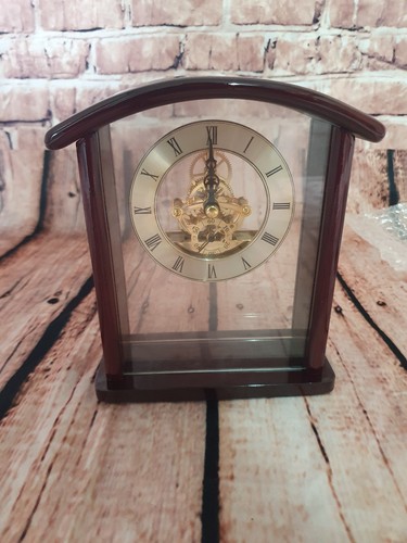 Skeleton mantel clock gold - skeleton,