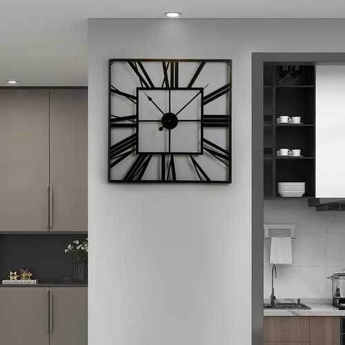 Open face wall clock - face,