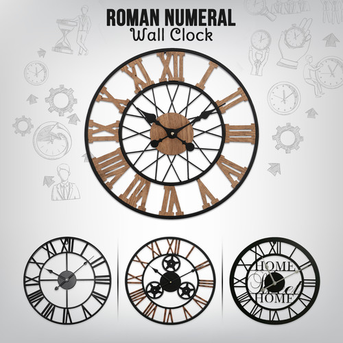 Large wall clock round - large,